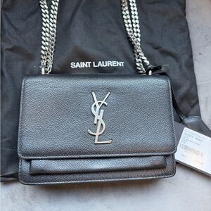 Yves Saint Laurent Sunset grained crossbody bag